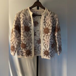 Hong Kong Vintage Floral Knit Cardigan
